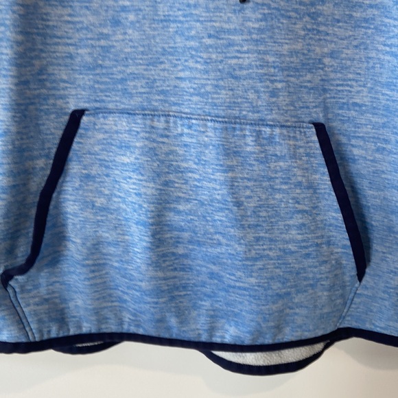 Under Armour Hoodie Swearshirt Size Medium Cold Gear Blue Pocket Thumb Holes - Picture 4 of 9